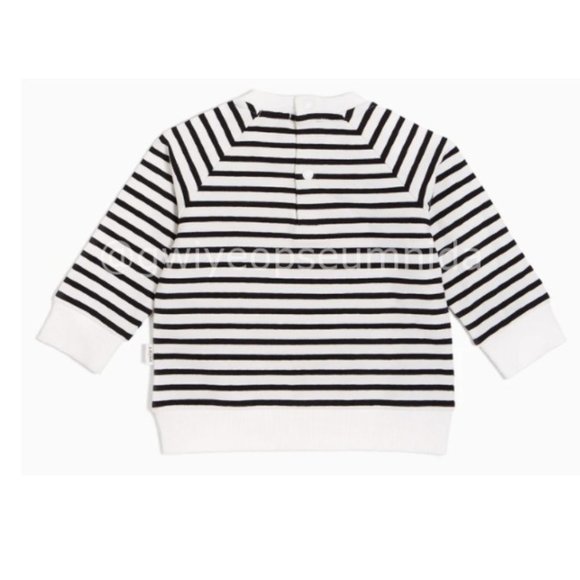 Miles BLACK & WHITE STRIPED CREW NECK SWEATER - Picture 7 of 7
